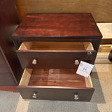 Transitional Dark Wood 2-Drawer NIGHTSTAND 27w19d27h