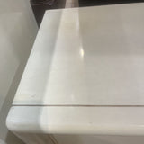 United Furniture Mid-Century Diamond Front 2-Drawer NIGHTSTAND Ivory 23w16d25h