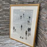 Framed Abstract Urban Scene ART WORK 25x31