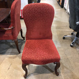 Custom Upholstered Footed Side Chair DINING CHAIRS Red 23w22d42h