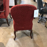 Custom Upholstered Footed Side Chair DINING CHAIRS Red 23w22d42h