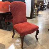 Custom Upholstered Footed Side Chair DINING CHAIRS Red 23w22d42h