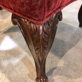 Custom Upholstered Footed Side Chair DINING CHAIRS Red 23w22d42h