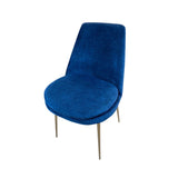 West Elm Finley Low-Back DINING CHAIRS Blue 20w23d32h