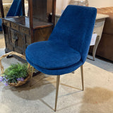 West Elm Finley Low-Back DINING CHAIRS Blue 20w23d32h