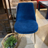 West Elm Finley Low-Back DINING CHAIRS Blue 20w23d32h