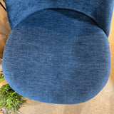 West Elm Finley Low-Back DINING CHAIRS Blue 20w23d32h