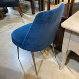 West Elm Finley Low-Back DINING CHAIRS Blue 20w23d32h