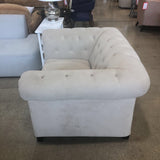 Jonathan Louis Tufted Velvet Club Chair LOUNGE CHAIRS Cream 50w40d30h