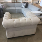 Jonathan Louis Tufted Velvet Club Chair LOUNGE CHAIRS Cream 50w40d30h