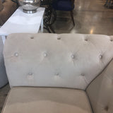 Jonathan Louis Tufted Velvet Club Chair LOUNGE CHAIRS Cream 50w40d30h
