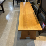 Stickley Mission Style Oak BENCH 64w16d17.5h