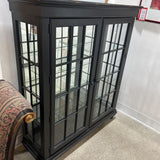 Stanley Furniture Double Door Lighted Display China Cabinet CABINET Black 56w18d65h