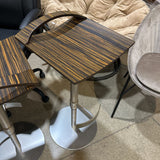 Miniforms - Italy Modern Wood & Metal Adjustable BAR/COUNTER STOOL 16w16d32h