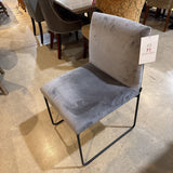 Calligaris Gala Plush DINING CHAIRS Gray/Black 19w23d33h