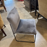 Calligaris Gala Plush DINING CHAIRS Gray/Black 19w23d33h
