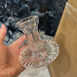 Waterford 2pc Crystal "Laurel" Candle Taper Holders ACCESSORIES 4.25Wx4H