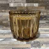 Lidded Glass Vanity Jar ACCESSORIES Smokey Quartz 4.5Wx4.5H