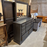Progressive Furniture Willow Collection 11-Drawer w/ Mirror DRESSERS/CHESTS Distressed Dark Gray 64w18d79h