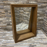 Parker Rectangular Mirror With Shelf Weathered Wood MIRRORS 12Wx4Dx16H