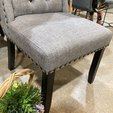 Tufted Wingback w/ Nailhead Trim DINING CHAIRS Gray 21w21d43h