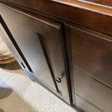 Ashley Furniture Holloway China CABINET Mahogany Stained 66w19d85h