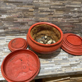 1900's Lacquer Urn ACCESSORIES Red 12d12h