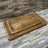 2pc Jaipore Wood Charger / Bread Board ACCESSORIES Barn 18Wx10Dx1H largest