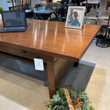Antique Arts & Crafts Era Solid Oak Work Table DESKS 96Wx42Dx30H