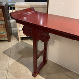 Asian Altar Console CONSOLE TABLE Cinnabar Red 60w16d35h