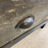 Black Reclaimed Mosaic 3 Drawer Media Unit MEDIA CONSOLE 69w18d23.5h