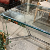 Rectangular Glass & Acrylic COFFEE/COCKTAIL TABLE 48w24d20h