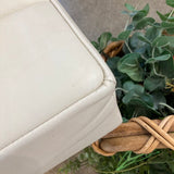 Herman Miller Vintage Leather On Metal Base LOUNGE CHAIRS Ivory 24w24d32h