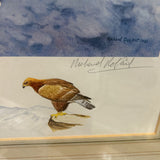 Framed Lithograph Of Eagle In Flight ART WORK 23x30