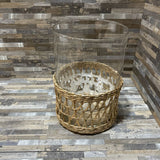 Glass Vase w/ Rattan Cover ACCESSORIES 6d9h