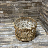 Glass Vase w/ Rattan Cover ACCESSORIES 6d9h