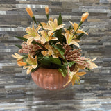 Vintage Ceramic Planter w/ Faux Arrangement ACCESSORIES 12Wx12H