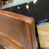 Crate & Barrel Basque Honey Wood Side Chair w/ Natural Cushion DINING CHAIRS 19w22d39.5h