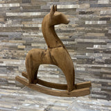 Bloomhome Decorative Wooden Rocking Horse ACCESSORIES Barnwood