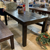 Villa2 Havana Dark Wood Square Leg DINING TABLE 76w36d30.5h