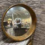 Bloomhome Luca Wooden Round Mirror Weathered MIRRORS 30d