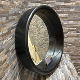 Bloomhome Luca Wooden Round Mirror MIRRORS Black 21.5d