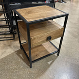 Villa2 Serban Weathered 1-Drawer NIGHTSTAND 18w16d24h