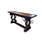 Wooden Fold-Out Credenza CONSOLE TABLE 70w19d31h
