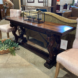 Wooden Fold-Out Credenza CONSOLE TABLE 70w19d31h