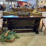Wooden Fold-Out Credenza CONSOLE TABLE 70w19d31h