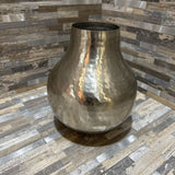 West Elm Hammered Silver Vase ACCESSORIES 6d8h