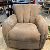Art Deco Glider w/ Channel Tufting ROCKING CHAIRS Taupe 32w28d32h