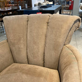 Art Deco Glider w/ Channel Tufting ROCKING CHAIRS Taupe 32w28d32h