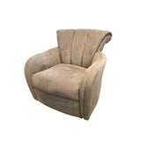 Art Deco Glider w/ Channel Tufting ROCKING CHAIRS Taupe 32w28d32h